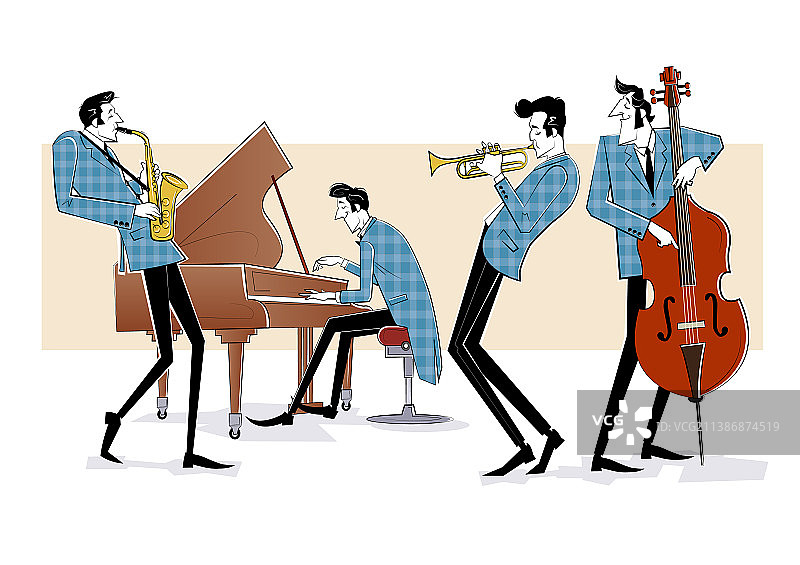 双重爵士乐队图片素材