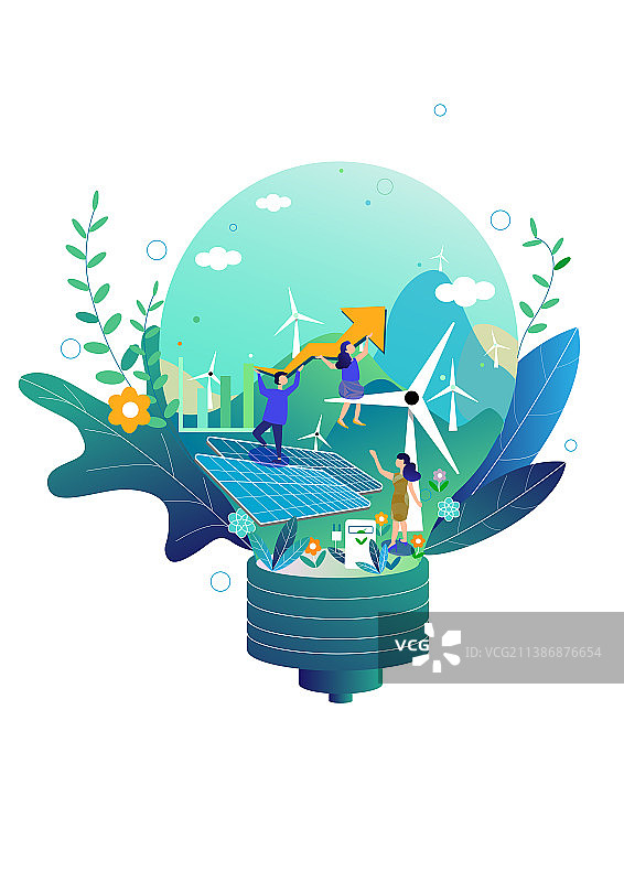 新能源矢量插画-2图片素材