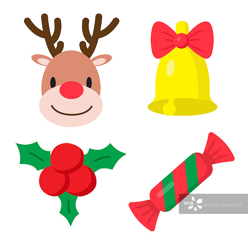 冬季节日元素圣诞快乐合集图片素材