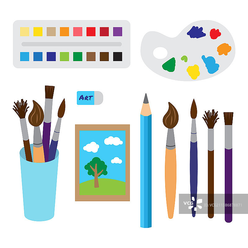 绘画和素描艺术用品图片素材
