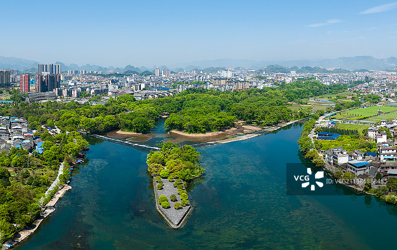 广西桂林兴安 灵渠 人字坝图片素材