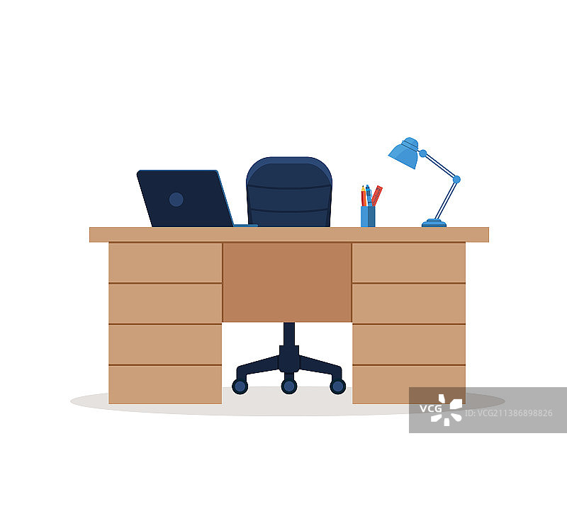 办公桌或桌子与办公椅图片素材