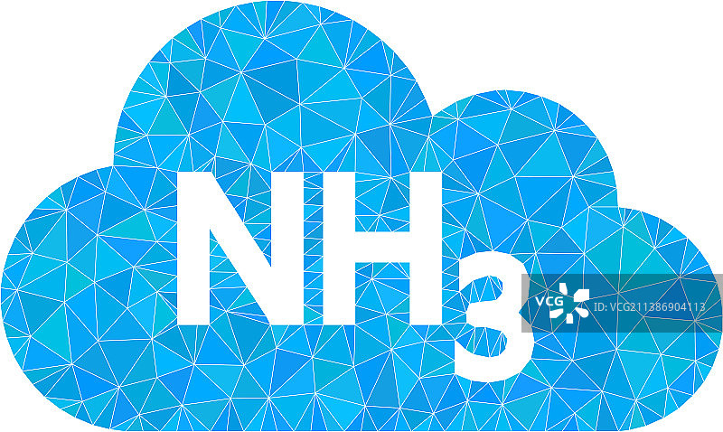 氨气气体三角形填充图标图片素材