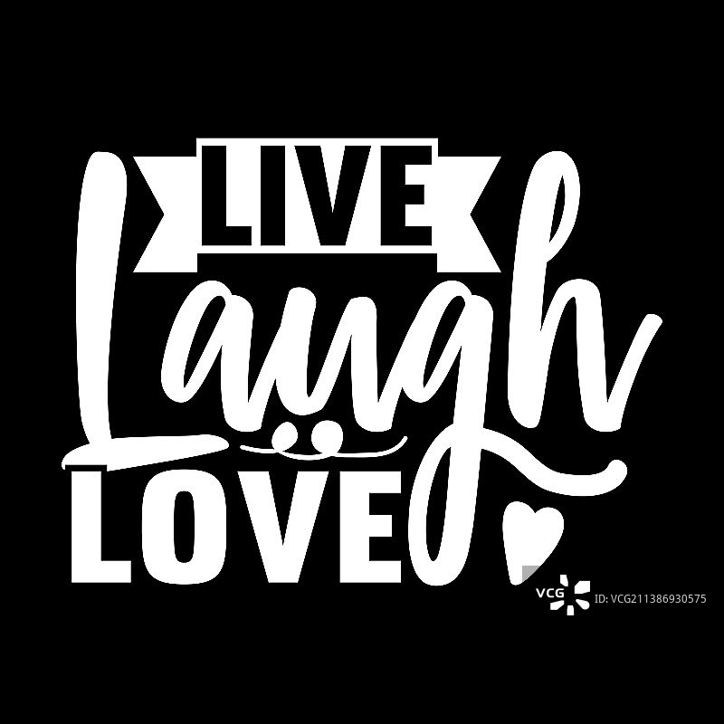 享受生活，欢笑，爱——字体设计图片素材