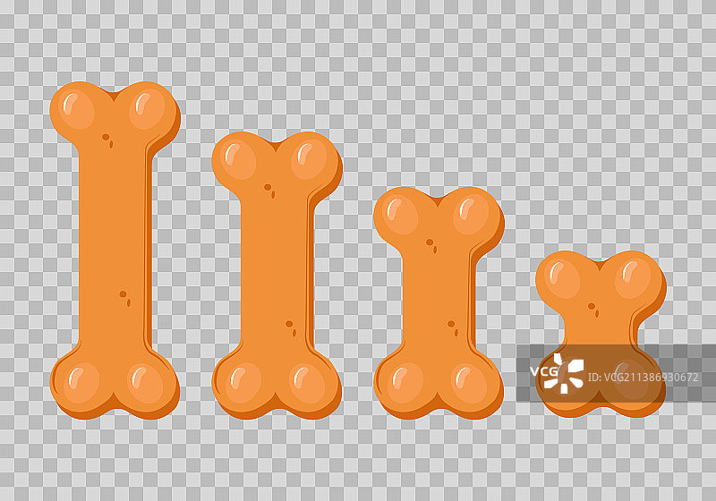 不同大小的狗饼干骨头图片素材