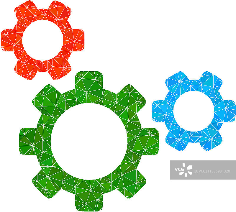 顶部齿轮三角形填充图标图片素材