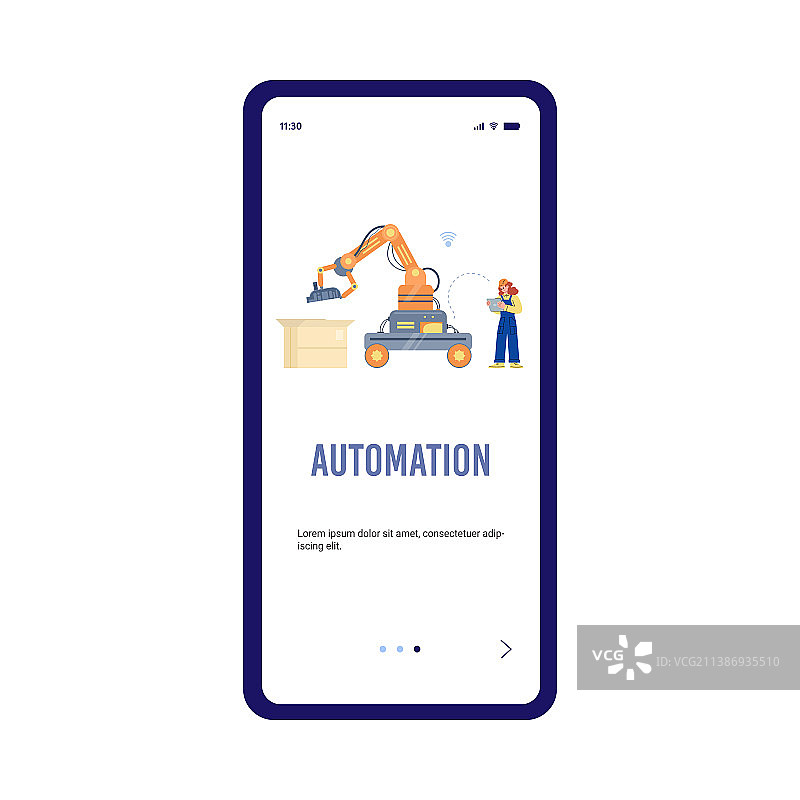 自动化技术移动应用引导页图片素材