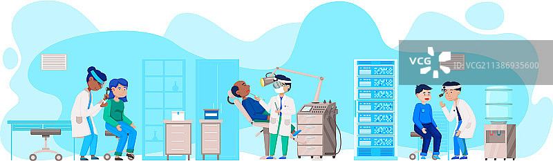 耳科医生与病人图片素材