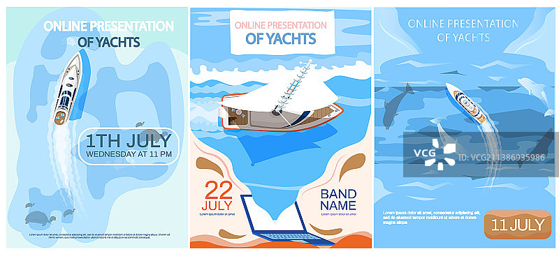 蓝色海洋上的游艇在线展示图片素材