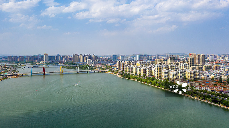 山东沂水县城市风光图片素材