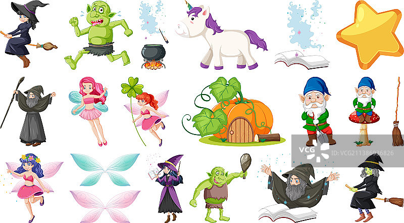 幻想童话人物和元素合集图片素材