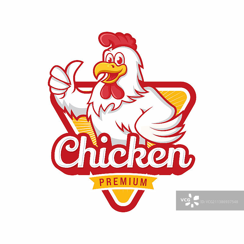 鸡肉吉祥物Logo模板图片素材