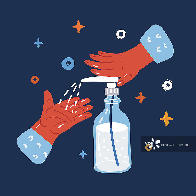 用肥皂洗手的插画图片素材