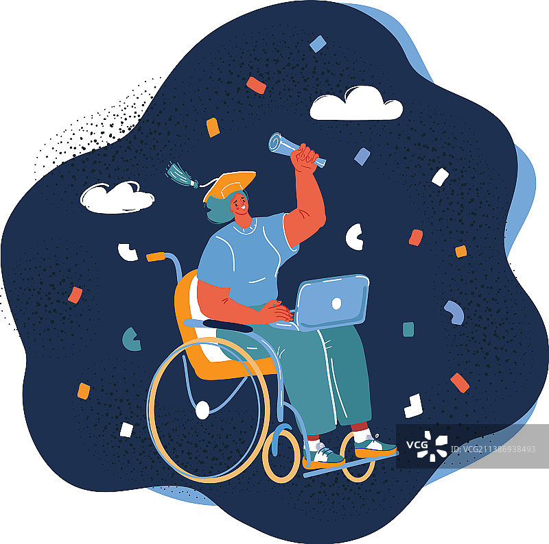 卡通风格的知性女人图片素材