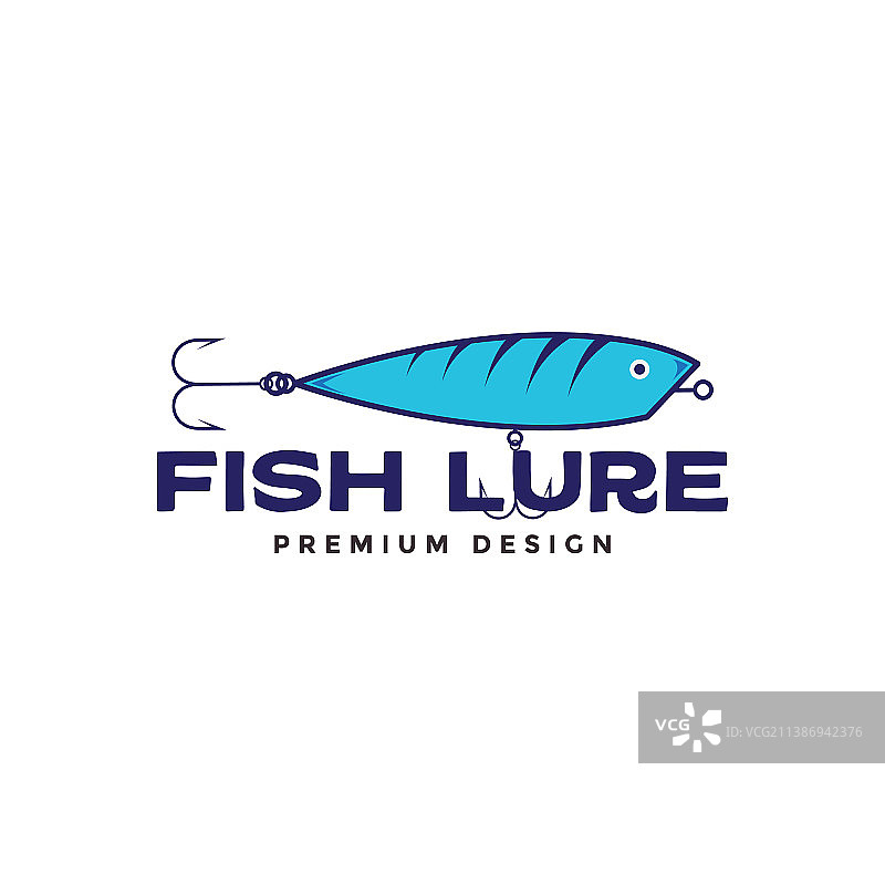 现代抽象蓝色鱼饵Logo标志图片素材