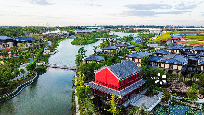 雄安新区郊野公园航拍图图片素材