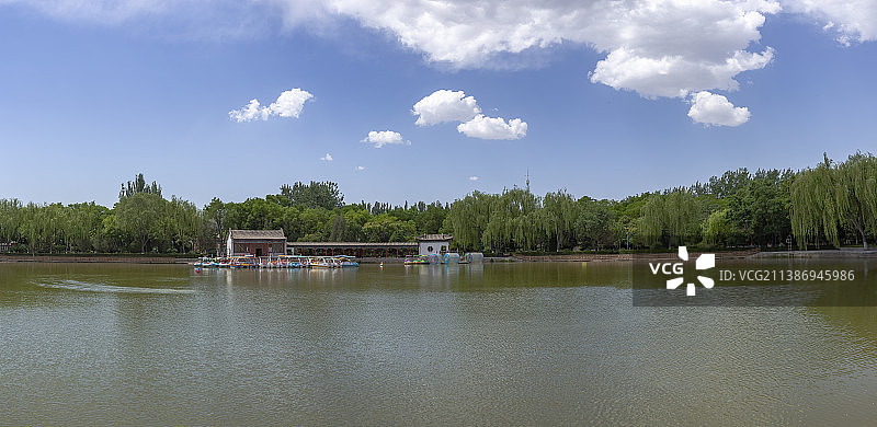 宁夏银川西夏公园仲夏风光图片素材