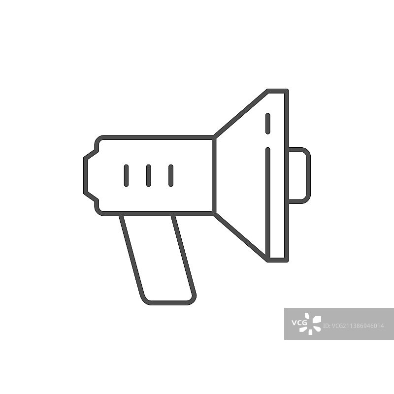 扩音器线性图标图片素材