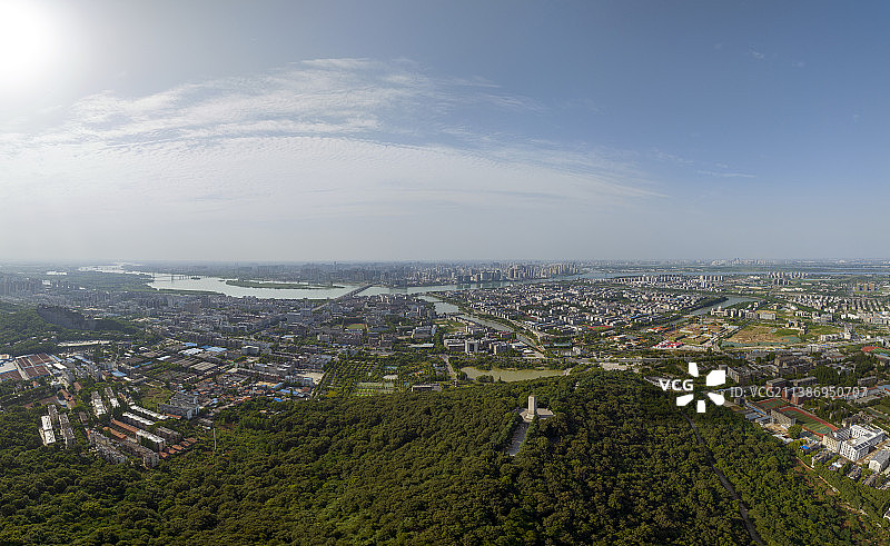 航拍襄阳城市全景风光图片素材