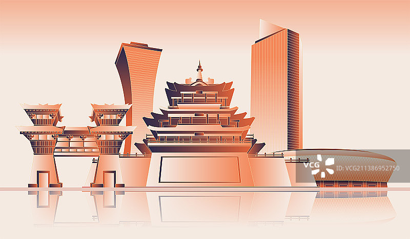 咸阳地标建筑图片素材