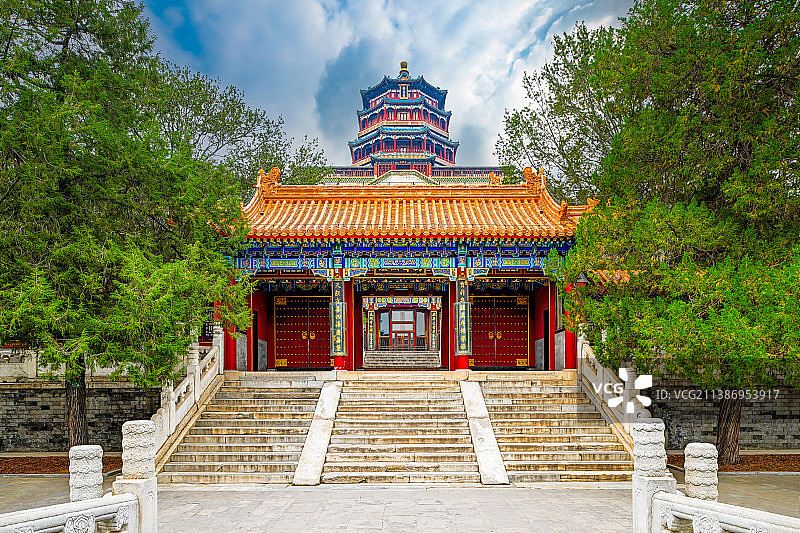 颐和园 排云殿二宫门 佛香阁图片素材