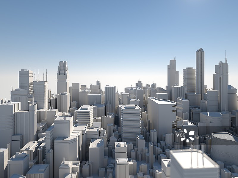3D渲染城市天际线图片素材