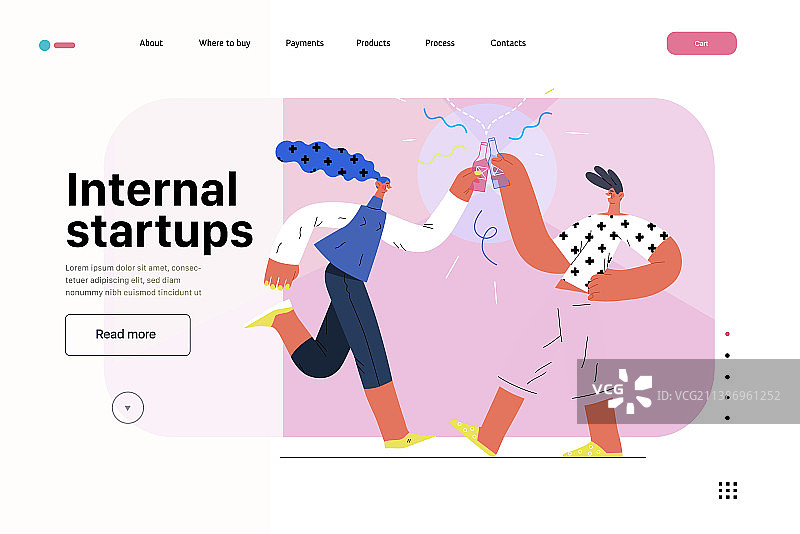 创业网站着陆页模板图片素材