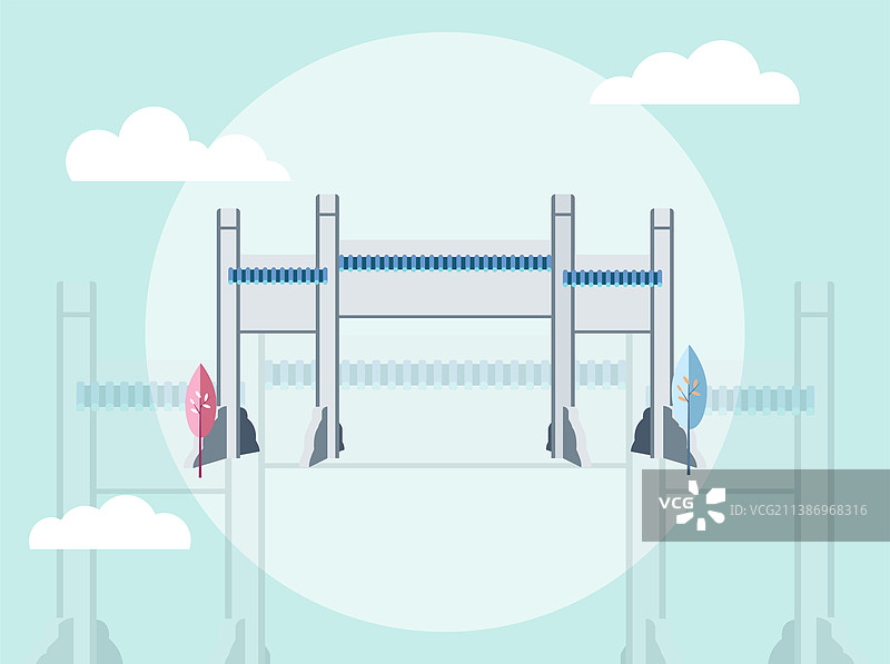 武汉地图插画图片素材