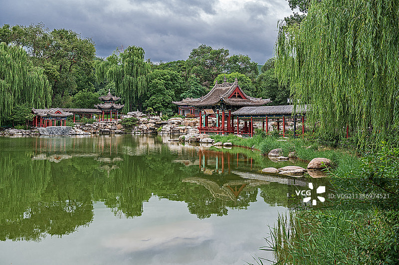 晋祠公园图片素材