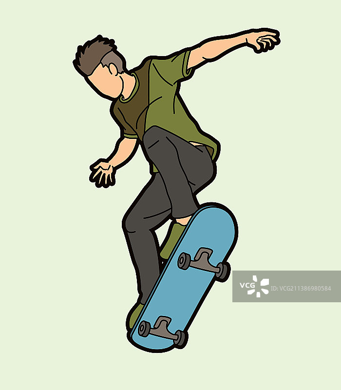 玩滑板的滑板运动员极限运动图片素材