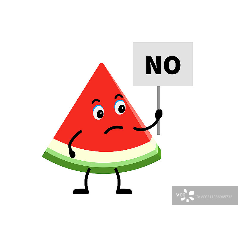 卡通人物拿着西瓜标志图片素材