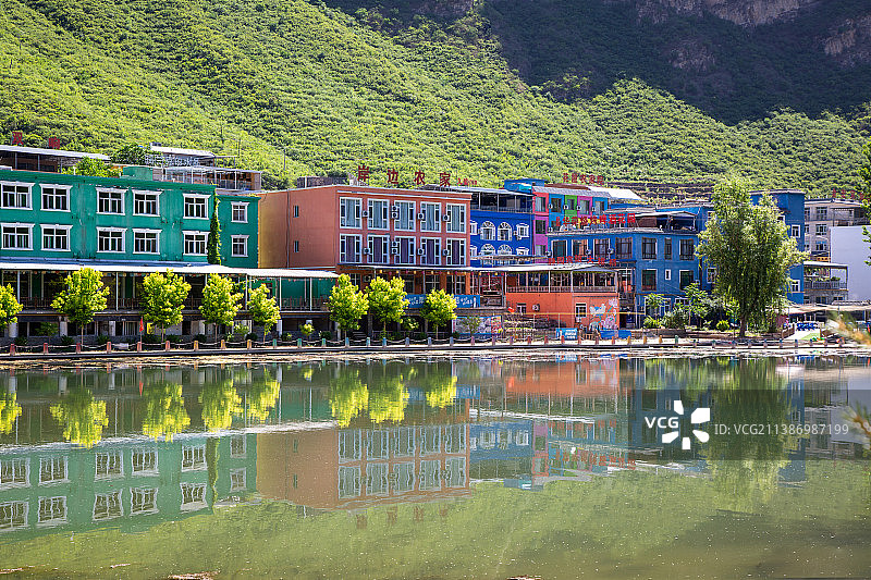 河北省涞水县野三坡景区 “七彩艺术小镇”图片素材