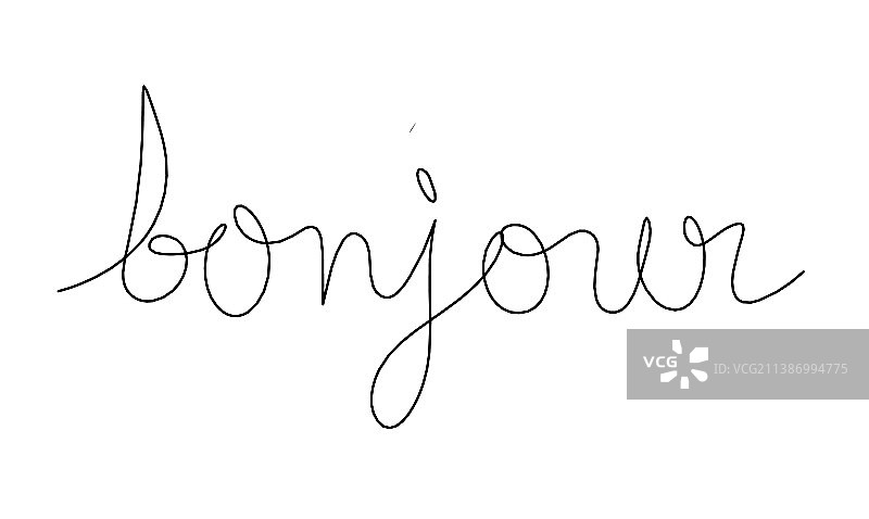 作为连续的线条绘制在白色背景图片素材