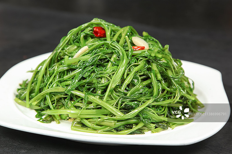 中餐美食-清炒鸡毛菜图片素材