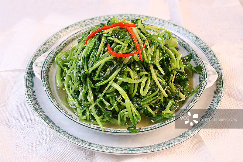 中餐美食-清炒鸡毛菜图片素材