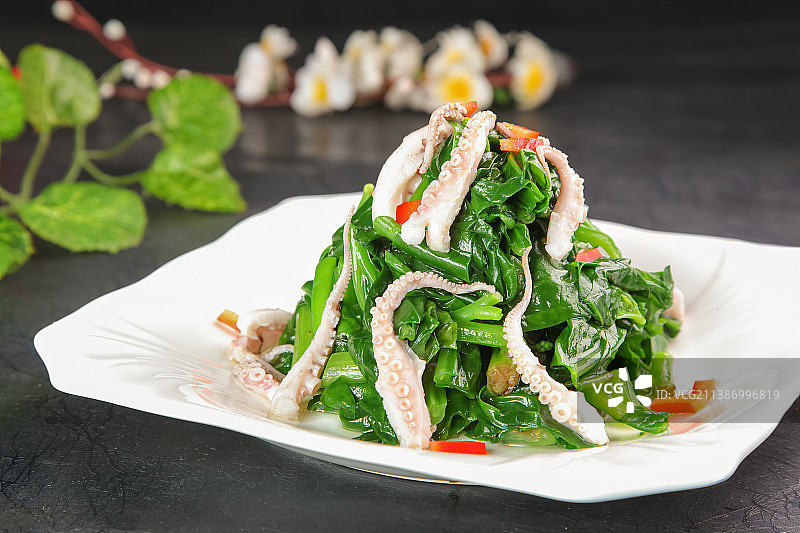 中餐美食-凉拌八爪鱼图片素材