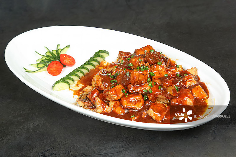 中餐美食-烧汁马哈鱼图片素材