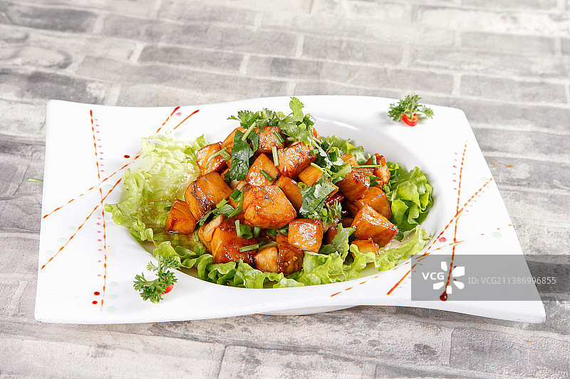 中餐美食-烧汁马哈鱼图片素材