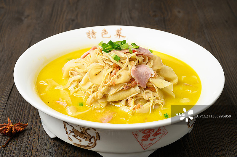 中餐美食-咸肉脆笋图片素材