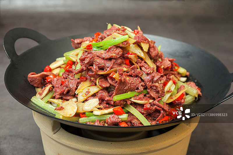 中餐美食-干锅驴肉图片素材