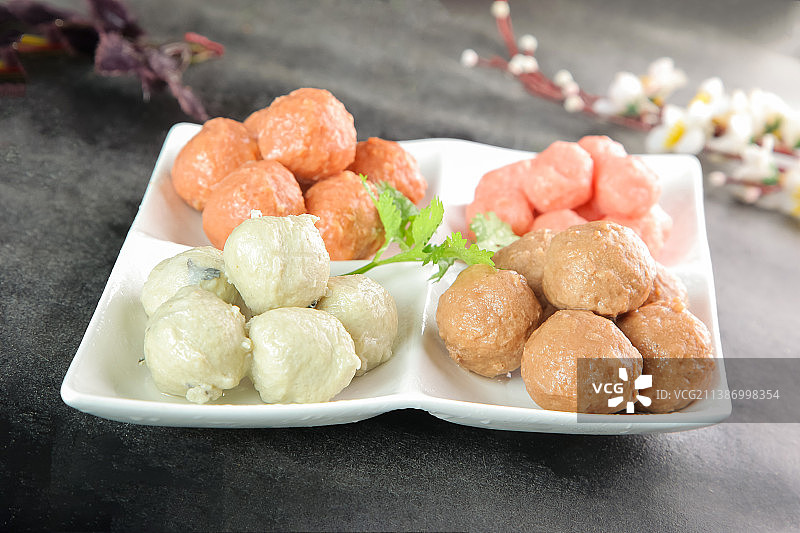 中餐美食-丸滑拼盘图片素材