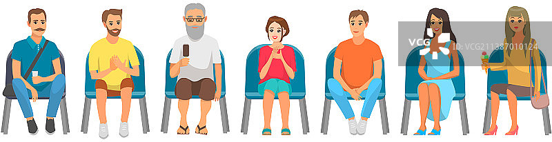 人们坐在椅子上看表演图片素材