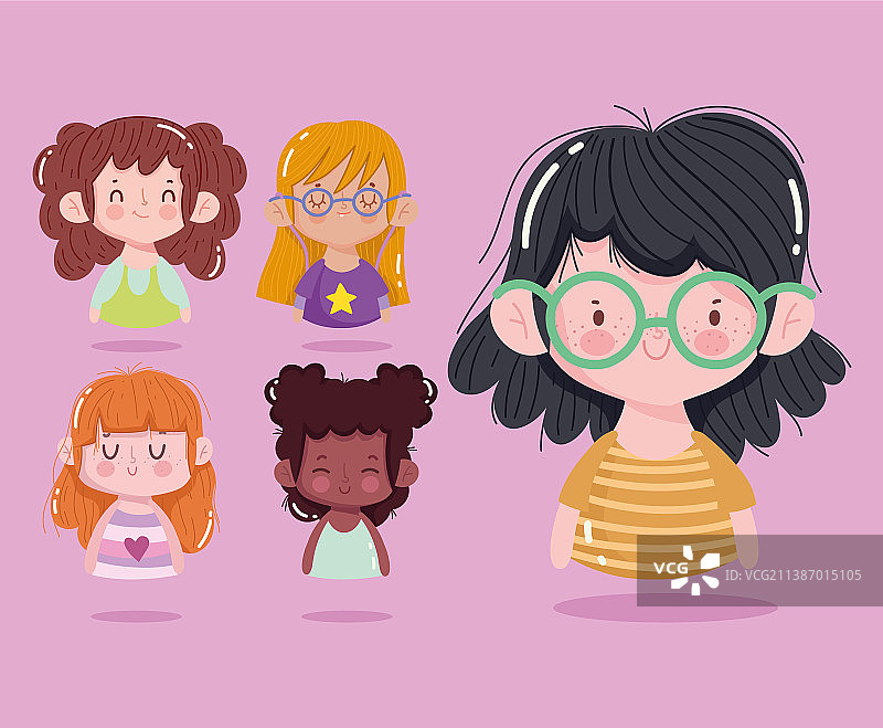 可爱女孩合集图片素材