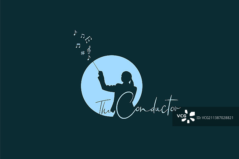 女指挥家与指挥棒图片素材