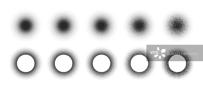 手绘点画抽象点刻圆圈图片素材