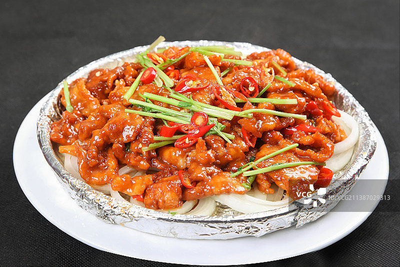 中餐美食-铁板羊肉图片素材