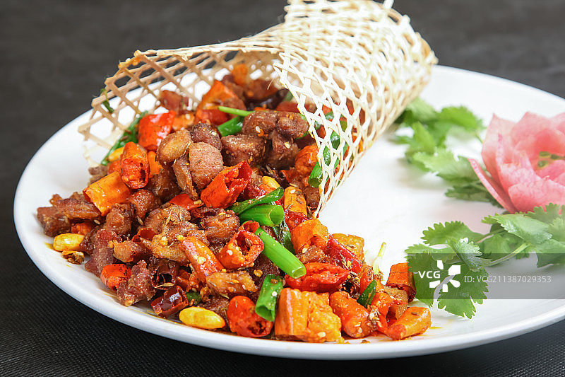 中餐美食-小炒羊肉图片素材