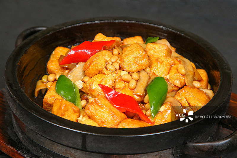中餐美食-小炒鸡蛋豆腐图片素材