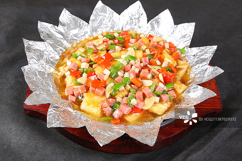 中餐美食-小炒鸡蛋豆腐图片素材