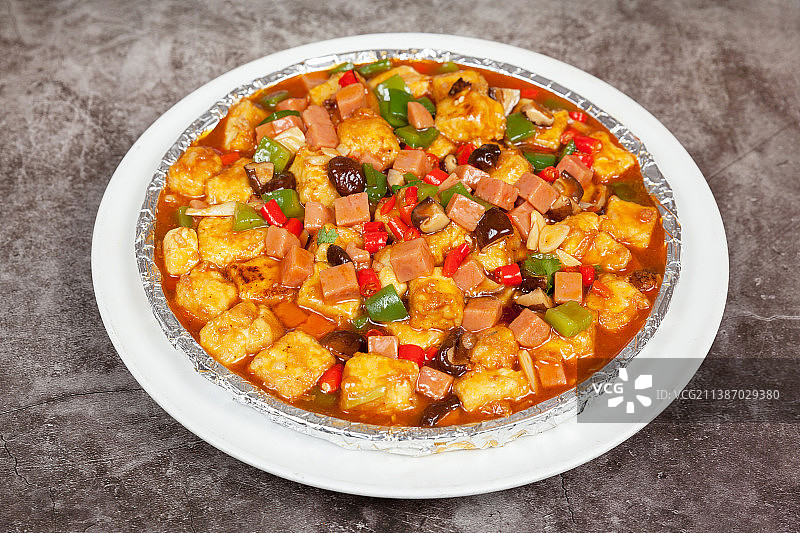 中餐美食-小炒鸡蛋豆腐图片素材